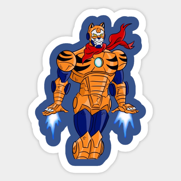 Iron Tiger Sticker by GoAaronArtPower